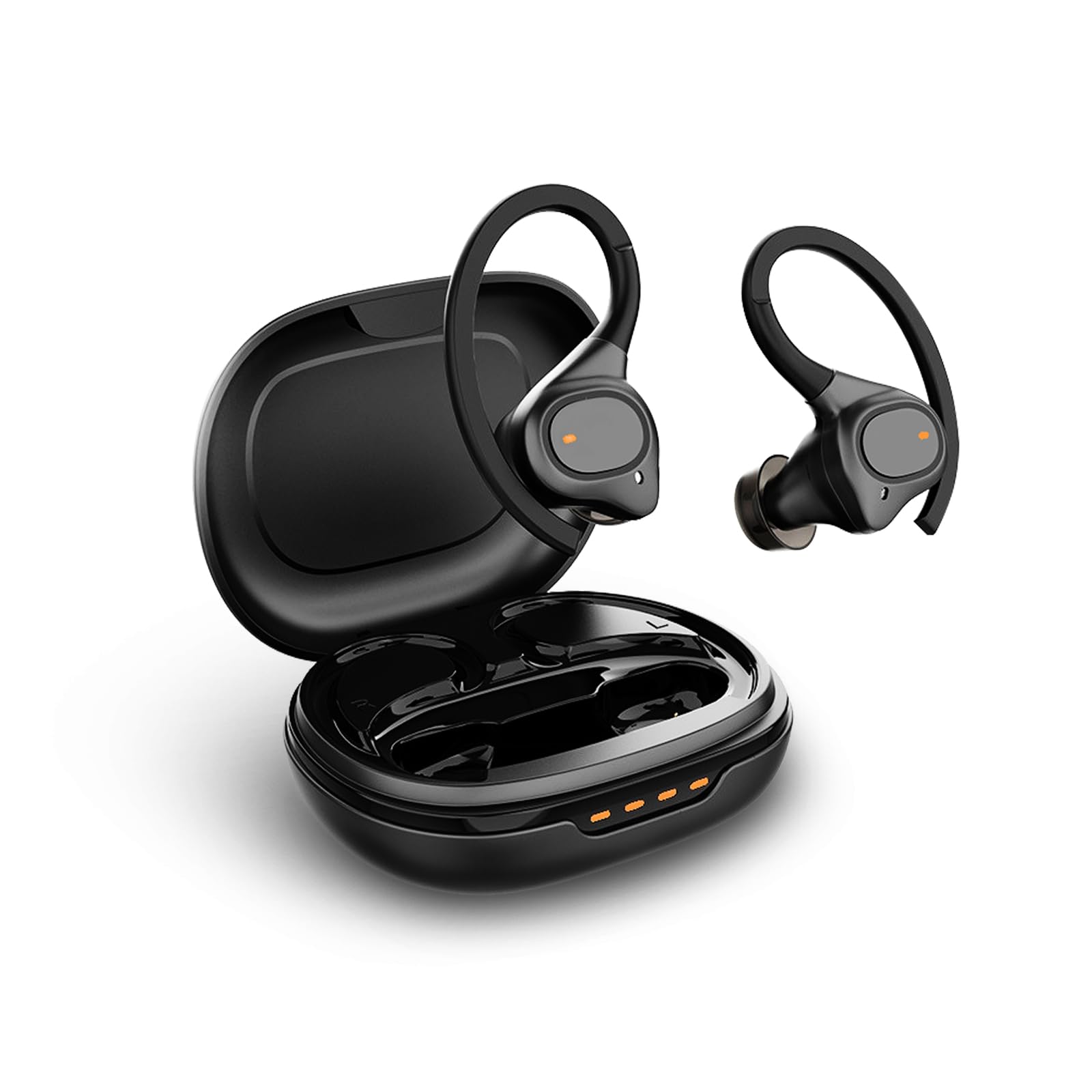 Bluetooth noise cancelling headphones with charging case
